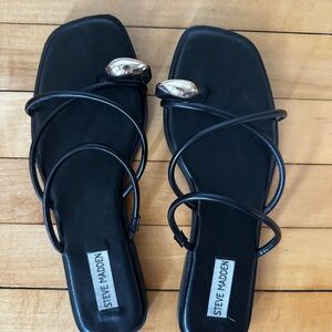 Steve Madden Black Strappy Sandals